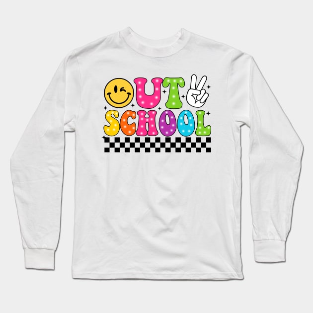 Peace Out School, Graduation, Last Day of School, End of School Long Sleeve T-Shirt by CrosbyD
